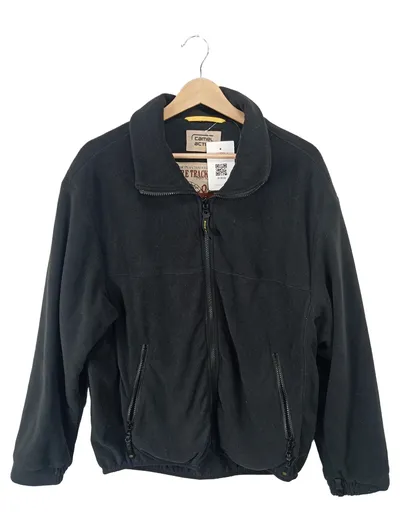 camel active Herren Fleecejacke Gr. 48 Schwarz Outdoor Reißverschluss