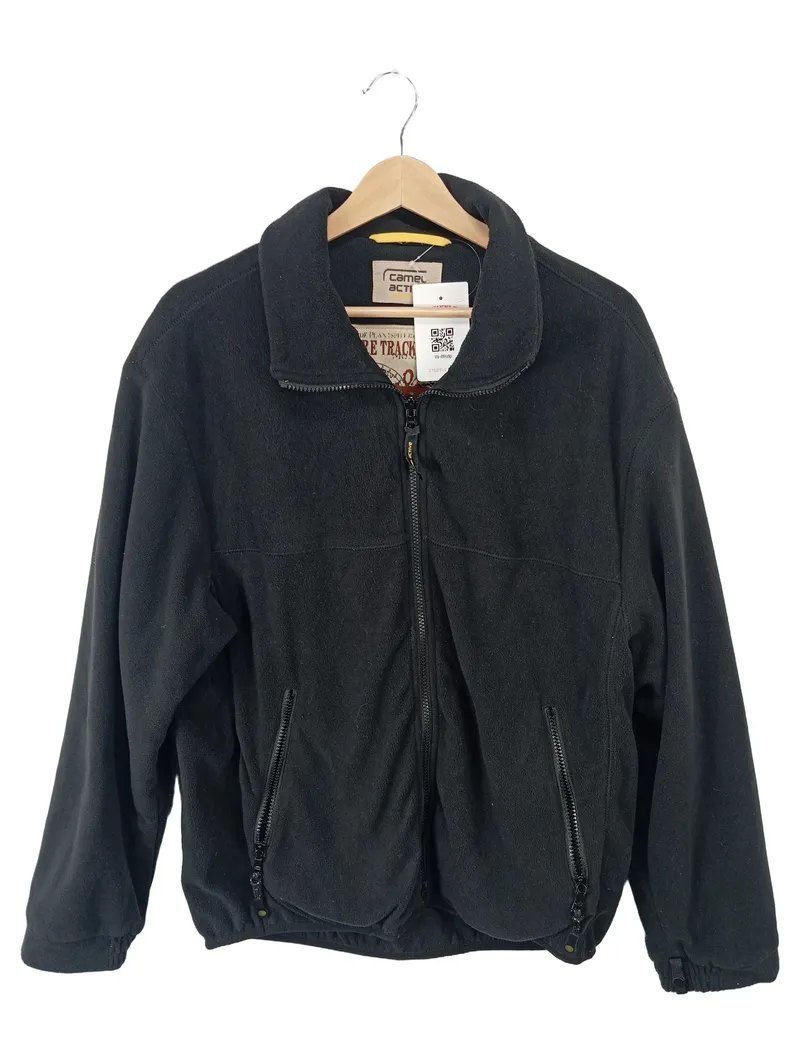 camel active Herren Fleecejacke Gr. 48 Schwarz Outdoor Reißverschluss 1