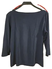 Hallhuber Damen Langarmshirt Blau Gr. 44 XXL Basic 3, 4-Arm 2