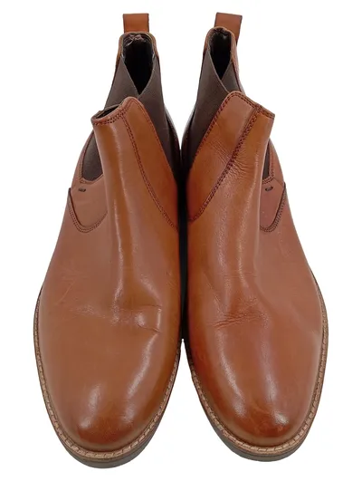 COX Herren Stiefeletten Chelsea Boots Leder Braun Gr. 41