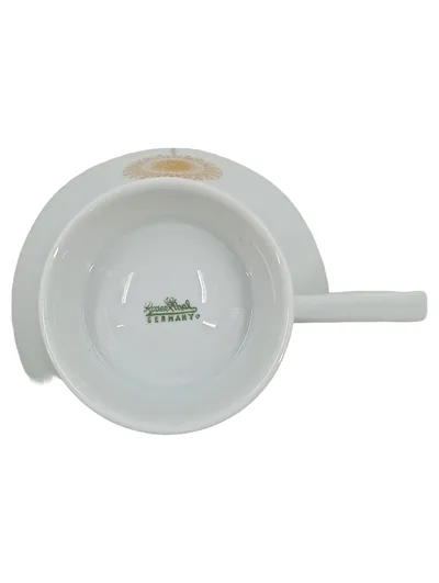 Rosenthal Kaffeetasse Porzellan Weiß Blumen Motiv Retro Germany