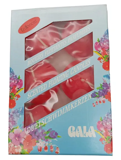 GALA Erdbeer Duftschwimmkerzen Rosa Duftkerze schwimmend 6er Set