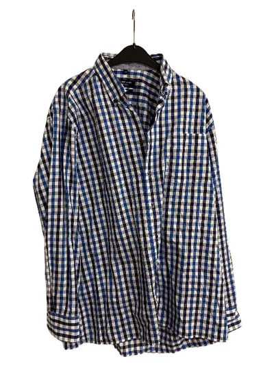 Andrew James Herren Freizeithemd Kariert Blau Gr. 43 XL Regular Fit Baumwolle