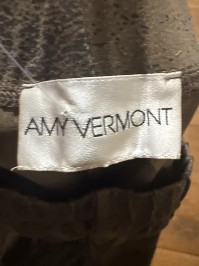 Amy Vermont Damen Leggings Hose Gr. 36 Oliv Abstrakt Stretch