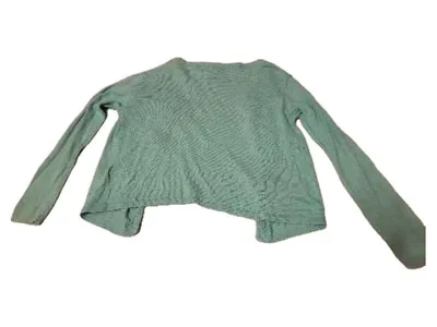 Dopodopo Girls Strickjacke Mädchen Gr. 128 Türkis Rüschen Baumwolle
