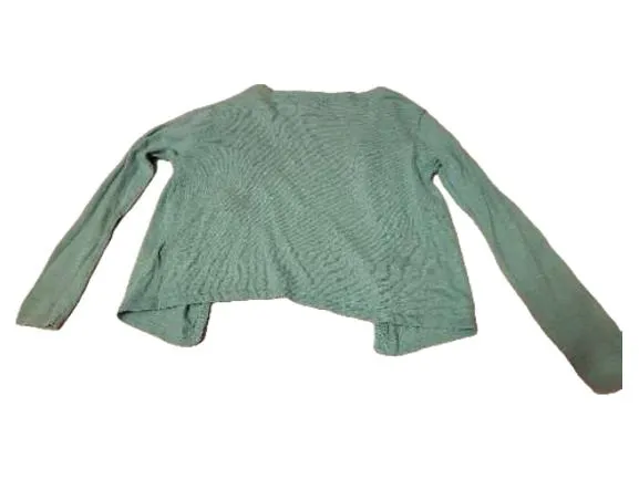 Dopodopo Girls Strickjacke Mädchen Gr. 128 Türkis Rüschen Baumwolle 2