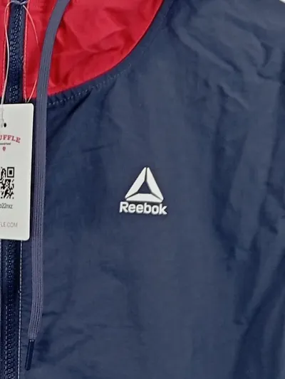 Reebok Trainingsjacke Herren Gr. 48 M Mehrfarbig Kapuze Sportjacke