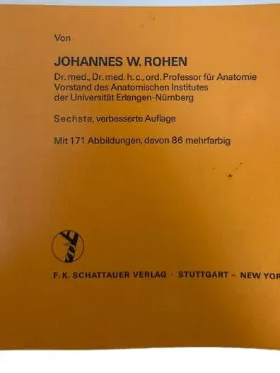 Topographische Anatomie Johannes W. Rohen Kurzlehrbuch Medizin Schattauer