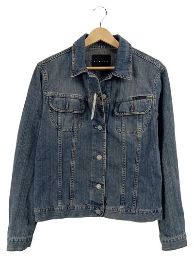 Sisley Damen Jeansjacke Blau Gr. M Casual Baumwolle