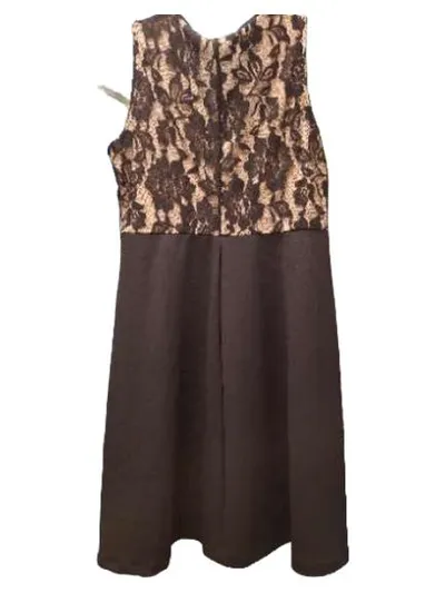 ABOUT YOU Damen Kleid Spitze Gr. 40 Schwarz Beige Festlich Elegant