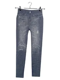 ElleNor Damen Jeggings Jeans Optik Destroyed Look Gr. M 40/42 Blau 1