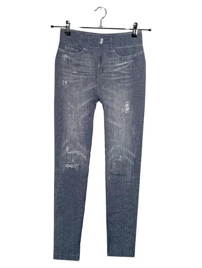 ElleNor Damen Jeggings Jeans Optik Destroyed Look Gr. M 40/42 Blau