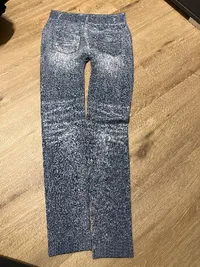 ElleNor Damen Jeggings Jeans Optik Destroyed Look Gr. M 40/42 Blau 2