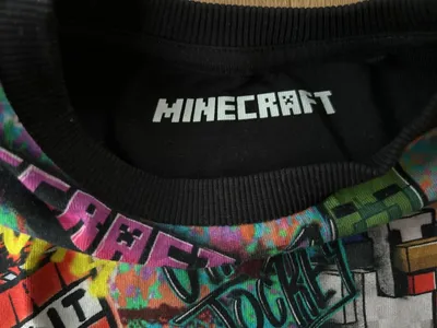 Minecraft Kinder T-Shirt Fanshirt Gr. 140 Mehrfarbig 100% Baumwolle