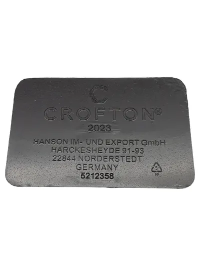 Crofton Serviertablett Marmor Optik rund 38x38cm Kunststoff Schwarz Modern