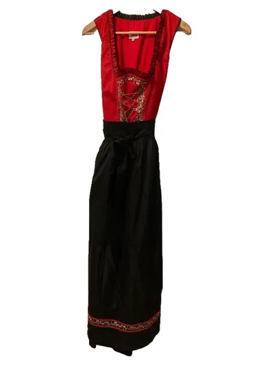 Country Line Dirndl Trachtenkleid Damen Rot Gr. 42 Maxikleid Festlich