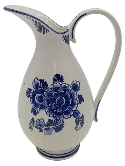 Delft Blue Krug Karaffe Porzellan Handarbeit Holland Blau Weiß 22cm