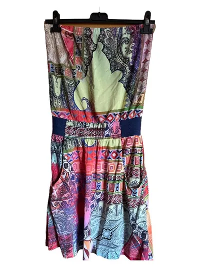 Tiffosi Damen Sommerkleid Bandeaukleid Gr. 36 S Mehrfarbig Paisley