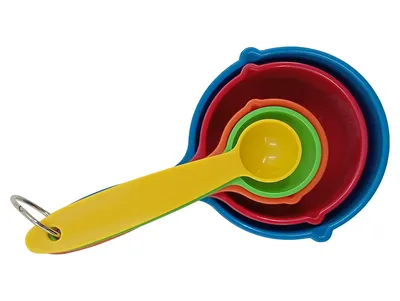 Messbecher Set 5-teilig Mehrfarbig Kunststoff Küche Backen Messen