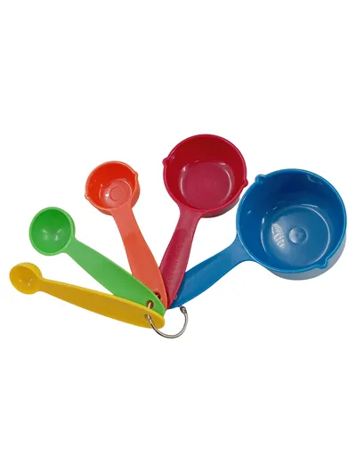 Messbecher Set 5-teilig Mehrfarbig Kunststoff Küche Backen Messen