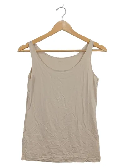 UNIQLO AIRism Damen Unterhemd Träger Top Beige Größe L Basic