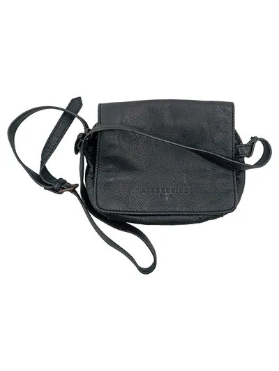 LIEBESKIND BERLIN Damen Umhängetasche Leder Schwarz Klein Casual