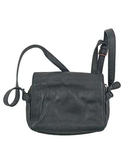 LIEBESKIND BERLIN Damen Umhängetasche Leder Schwarz Klein Casual