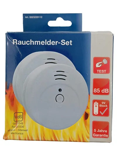 REV Rauchmelder Set MH14 Typ GS506 Weiß 85dB Feuermelder Brandmelder