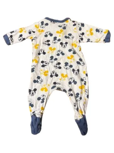 Disney Baby Schlafanzug Strampler Mickey Mouse Weiß Gr. 68 Baumwolle