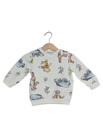 Disney Baby Pullover Winnie Puuh und Freunde Gr. 80 Weiß Baumwolle
