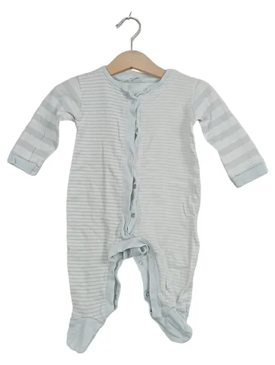 LITTLE ONE Schlafanzug Baby Strampler geringelt Blau Gr. 68
