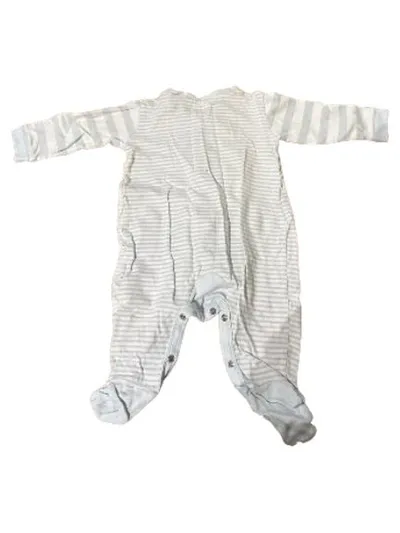 LITTLE ONE Schlafanzug Baby Strampler geringelt Blau Gr. 68
