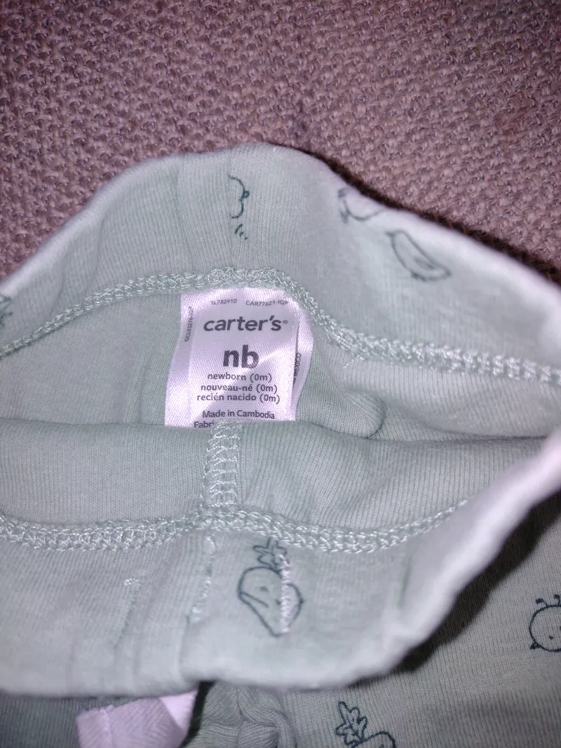 Carter's Kinder Jogginghose Grün Tiermotiv Gr. 44 Baumwolle 2
