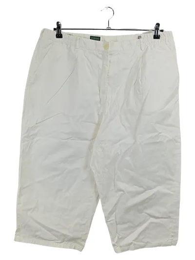 Canda Damen Caprihose Weiß Größe 50 Baumwolle Casual Stoffhose