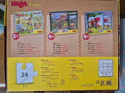 HABA Bauernhof Traktor Puzzle 3x 24 Teile ab 4 Jahre Kinderpuzzle