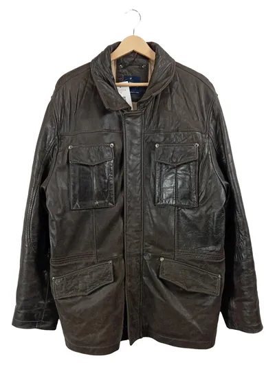 Engbers Herren Lederjacke Braun Gr. 52 XL Casual