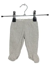 Carter's Baby Jogginghose Stramplerhose mit Füßen Gestreift Beige Gr. 44 1