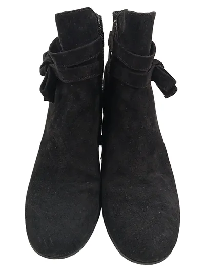 Andrea Puccini Damen Stiefeletten Schleife Wildleder Schwarz Gr. 36