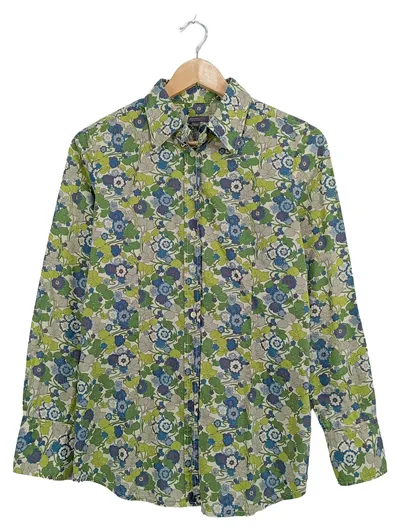 Rossana Diva Damen Hemdbluse Gr. 38 Blumenmuster Retro Floral Made in Italy