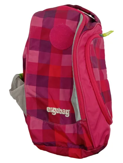 ergobag Schulranzen Rucksack Kariert Pink Kinder