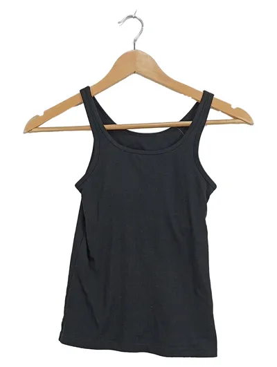UNIQLO AIRism Kinder Mädchen Ripp Tanktop Top Schwarz Gr. 140