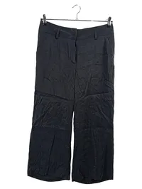 Daniel Hechter Stoffhose Damen Gr. 38 Schwarz Leinen Wide Leg Business 1