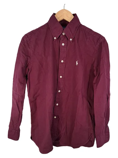 Ralph Lauren Hemd Langarm Herren Rot Gr. XS Relaxed Fit Baumwolle
