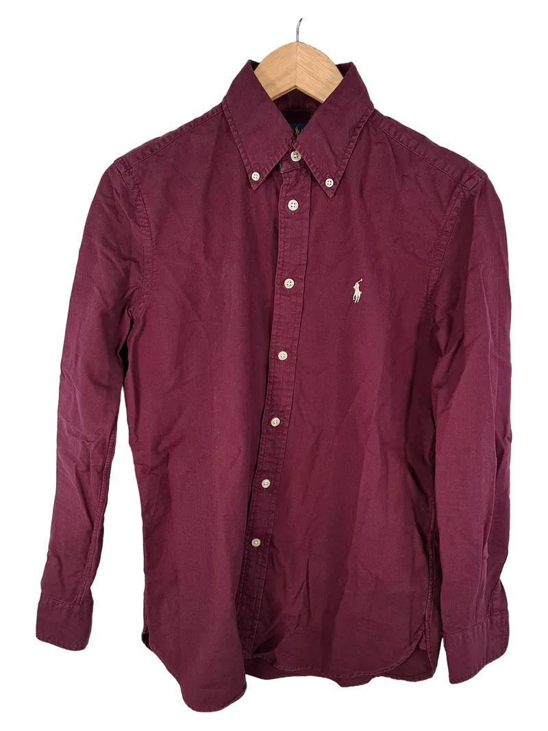 Ralph Lauren Hemd Langarm Herren Rot Gr. XS Relaxed Fit Baumwolle 1