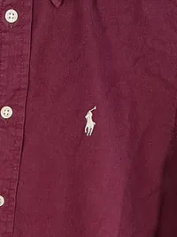 Ralph Lauren Hemd Langarm Herren Rot Gr. XS Relaxed Fit Baumwolle 3