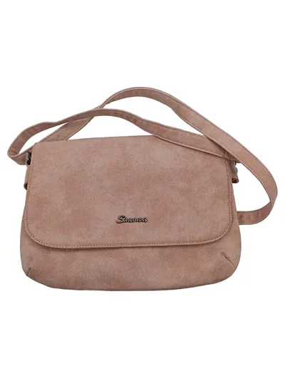 Simona Damen Umhängetasche Rosa Crossbody Bag Schultertasche Casual