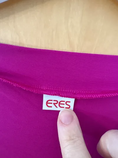 Eres Freizeitkleid Damen Gr. 40 L Pink V-Ausschnitt Kurzarm Casual