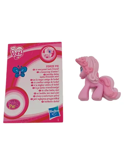 Hasbro My Little Pony Pinkie Pie Spielfigur Rosa Pferd mit Karte