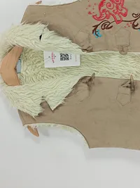 Alive Kinder Fellweste Gr. 116 Beige Elefanten Stickerei Bohemian 2