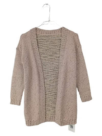 TCM Tchibo Strickjacke Kinder Mädchen Gr. 134/140 Beige Meliert Cardigan